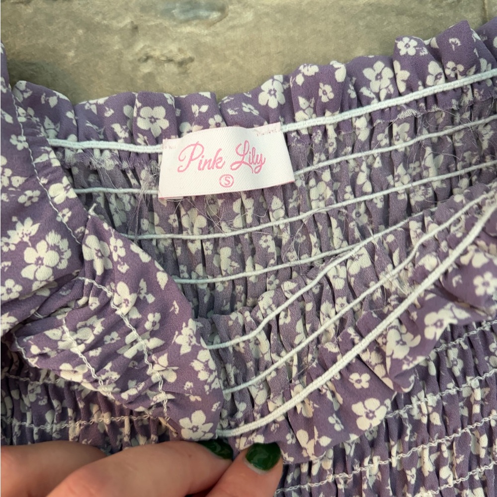 Pink lily blouse